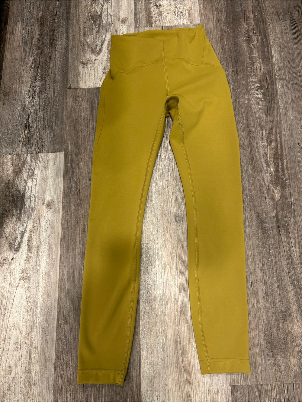 Girls' High-Waist Leggings in Mustard Yellow